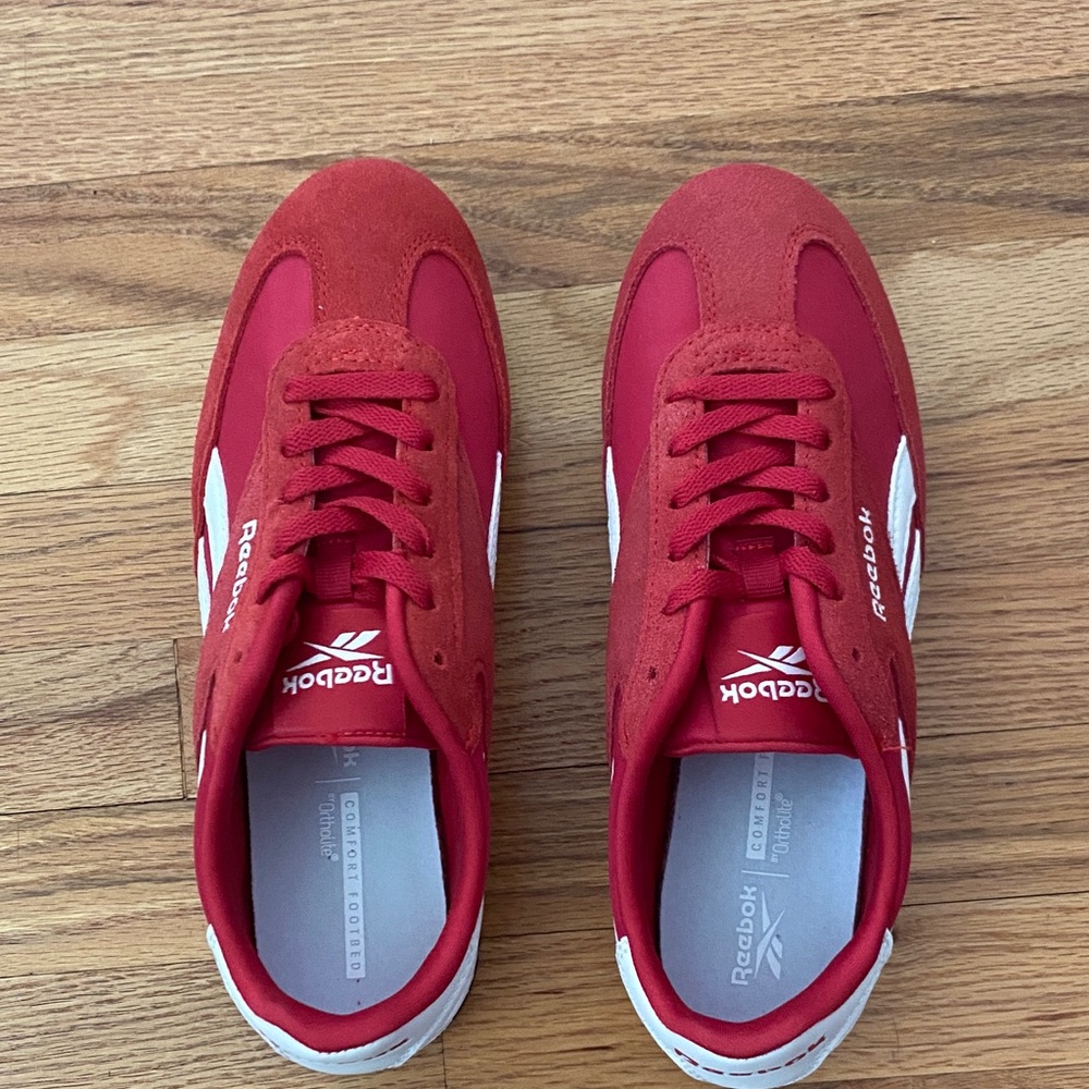 Reebok Women’s Fiori Red Low-Top Sneakers with White Logo